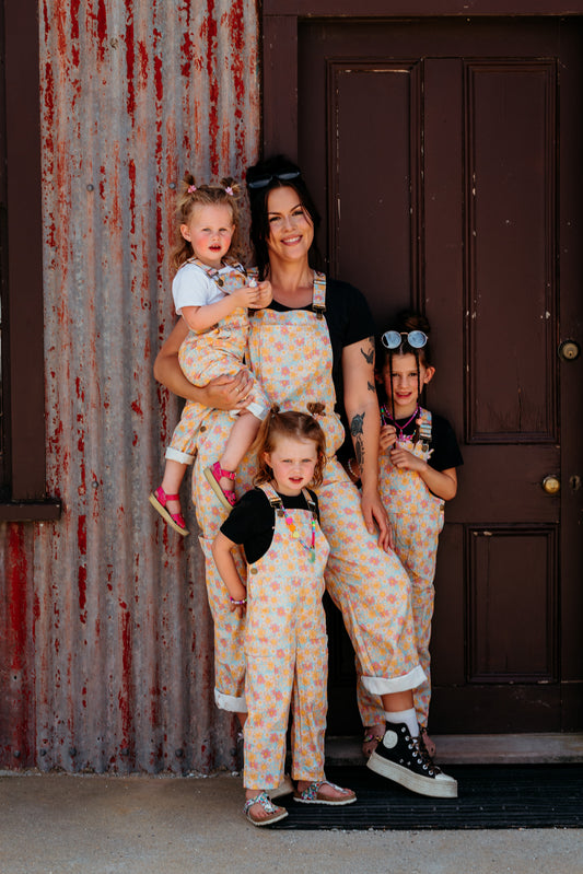 Adult Floral Overalls